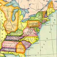 Map of the Us 1800